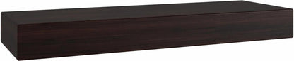 12" Espresso Solid Wood Wall Mounted Floating Shelf