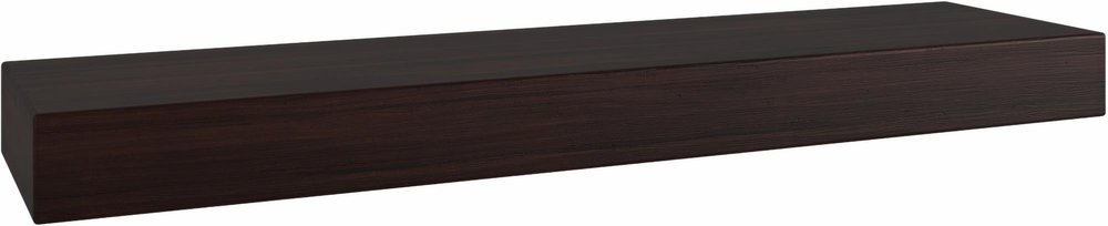 12" Espresso Solid Wood Wall Mounted Floating Shelf — view 12