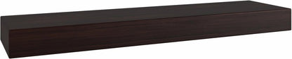 12" Espresso Solid Wood Wall Mounted Floating Shelf HomeRoots