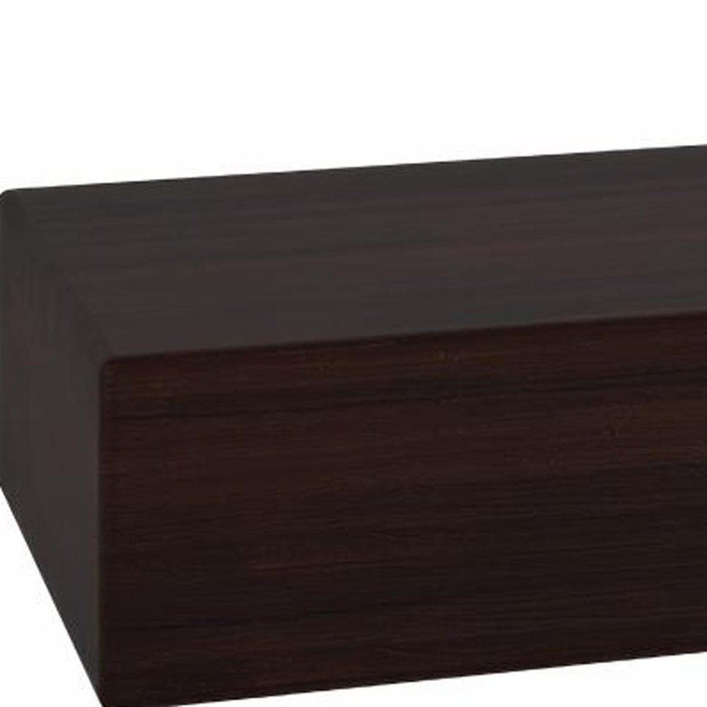 12" Espresso Solid Wood Wall Mounted Floating Shelf — view 14