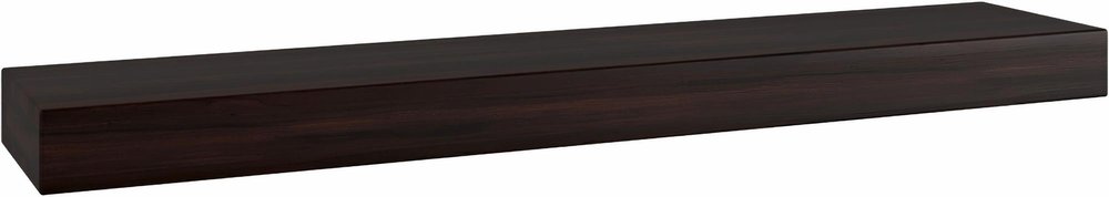12" Espresso Solid Wood Wall Mounted Floating Shelf HomeRoots