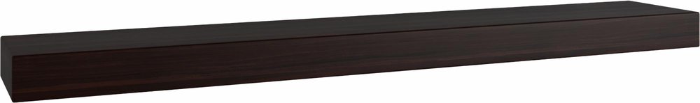 12" Espresso Solid Wood Wall Mounted Floating Shelf HomeRoots