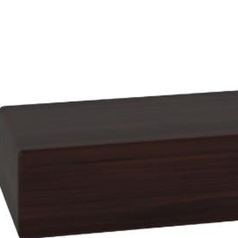 12" Espresso Solid Wood Wall Mounted Floating Shelf HomeRoots