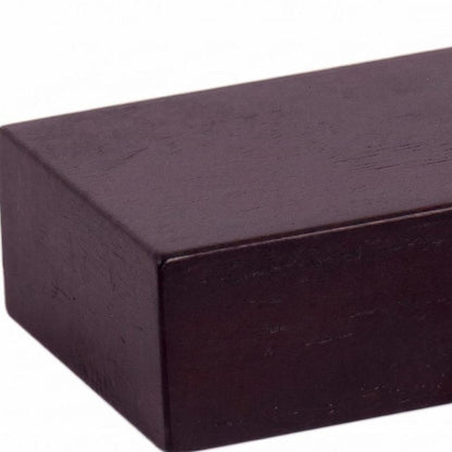 12" Espresso Solid Wood Wall Mounted Floating Shelf HomeRoots