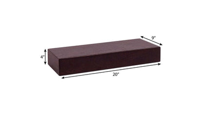 24" Espresso Solid Wood Wall Mounted Floating Shelf