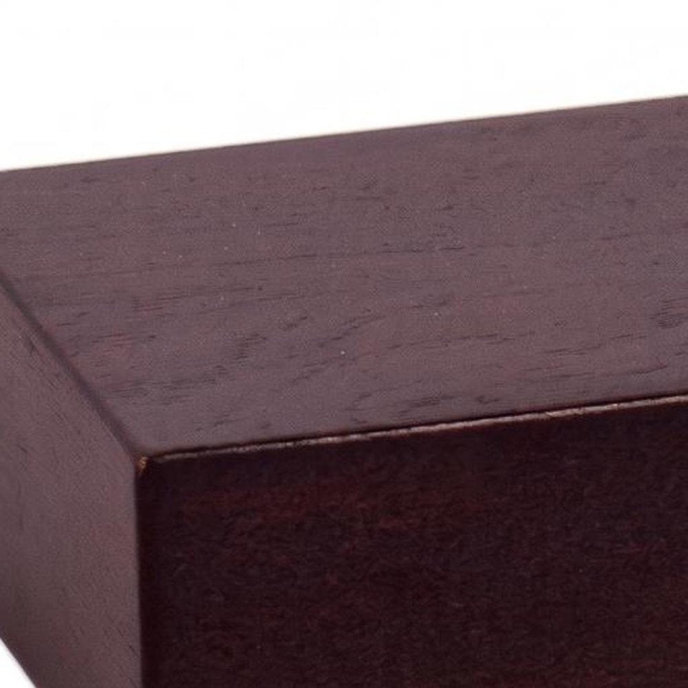 24" Espresso Solid Wood Wall Mounted Floating Shelf