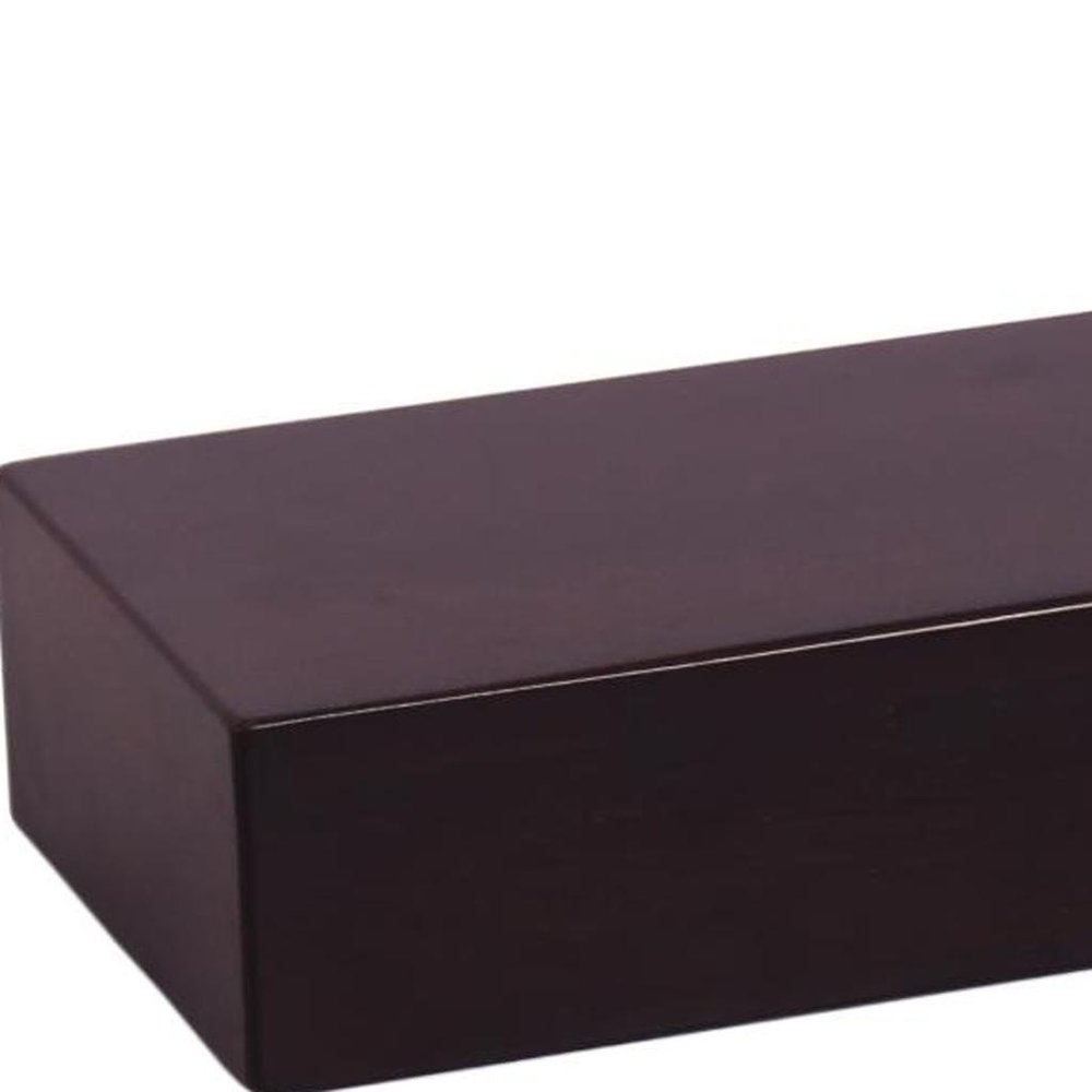12" Espresso Solid Wood Wall Mounted Floating Shelf — view 15