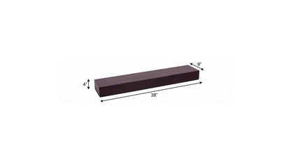 12" Espresso Solid Wood Wall Mounted Floating Shelf HomeRoots