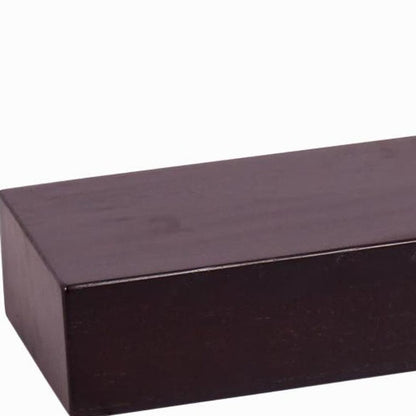 12" Espresso Solid Wood Wall Mounted Floating Shelf HomeRoots