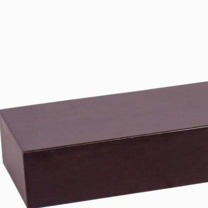 12" Espresso Solid Wood Wall Mounted Floating Shelf HomeRoots