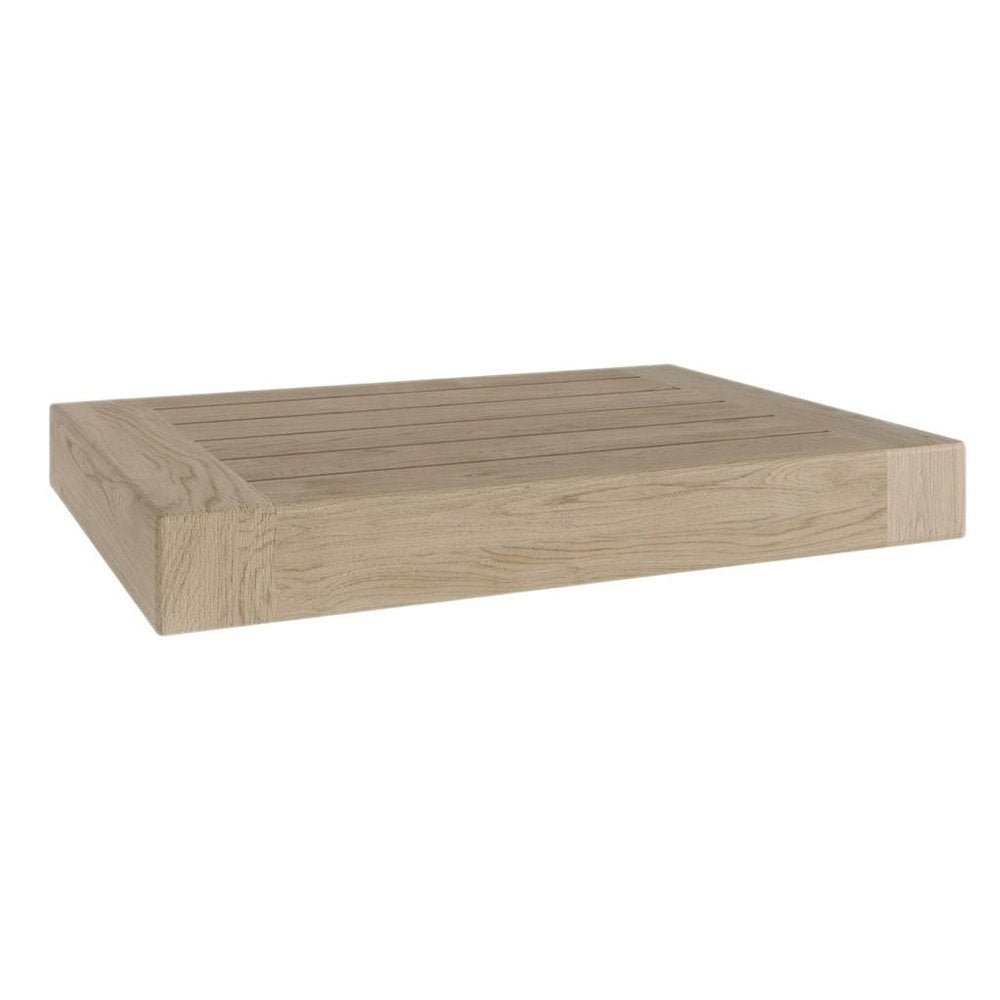 12" Light Gray Solid Wood Wall Mounted Floating Shelf