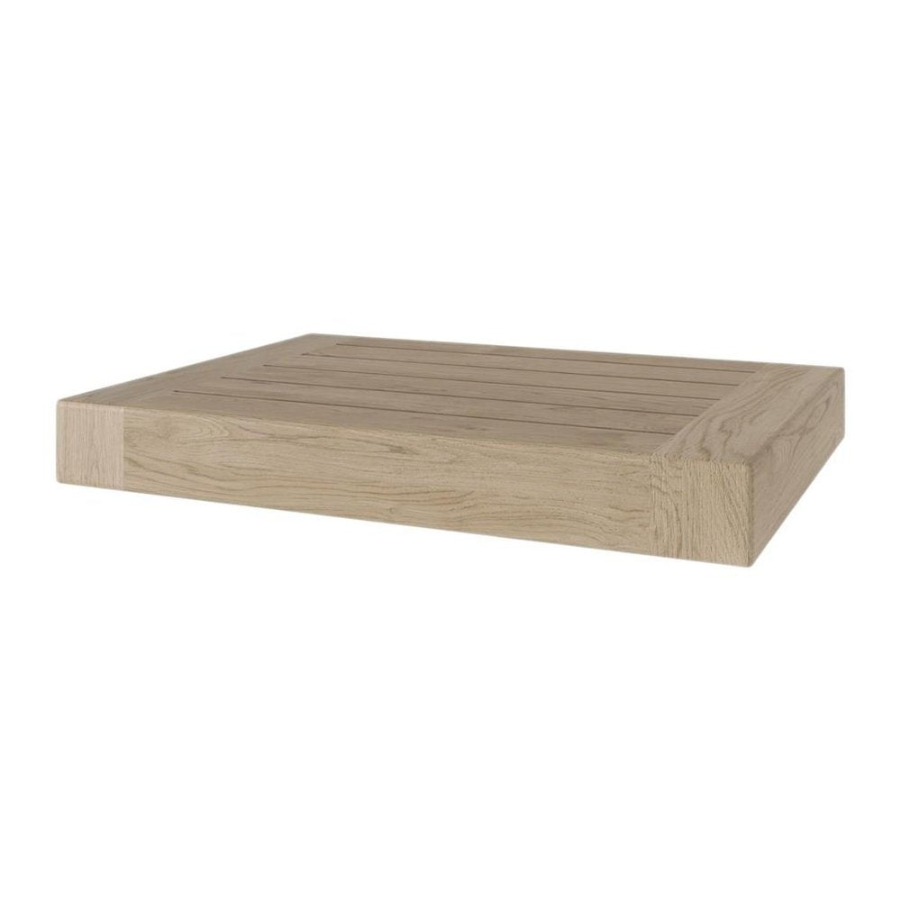 12" Light Gray Solid Wood Wall Mounted Floating Shelf — view 5
