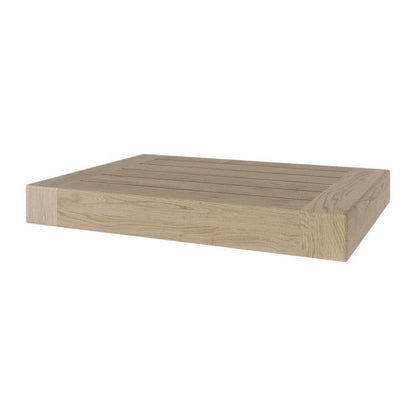 12" Light Gray Solid Wood Wall Mounted Floating Shelf