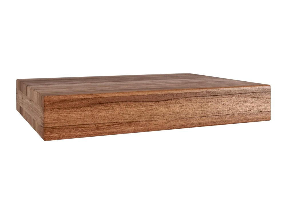 12" Brown Solid Wood Wall Mounted Floating Shelf