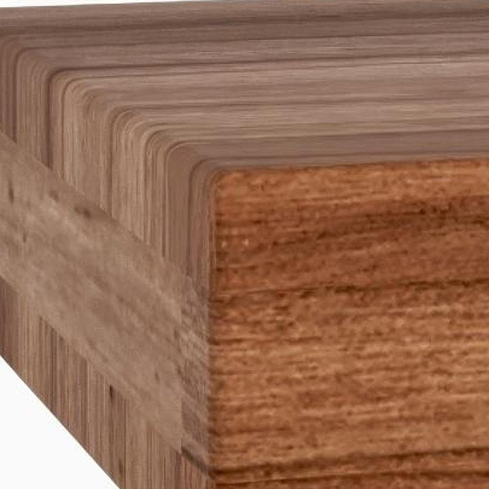 12" Brown Solid Wood Wall Mounted Floating Shelf HomeRoots