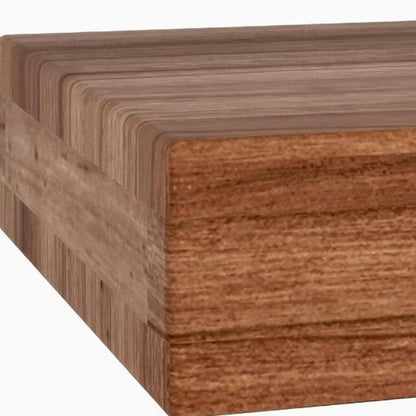 12" Brown Solid Wood Wall Mounted Floating Shelf HomeRoots