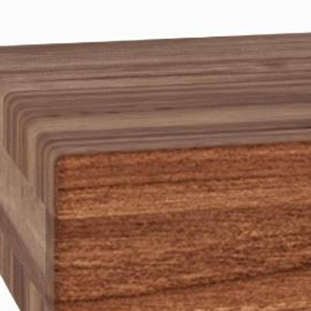 12" Brown Solid Wood Wall Mounted Floating Shelf HomeRoots