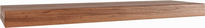 12" Brown Solid Wood Wall Mounted Floating Shelf HomeRoots