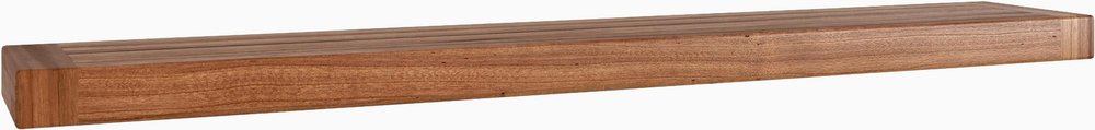 36" Brown Solid Wood Wall Mounted Floating Shelf HomeRoots