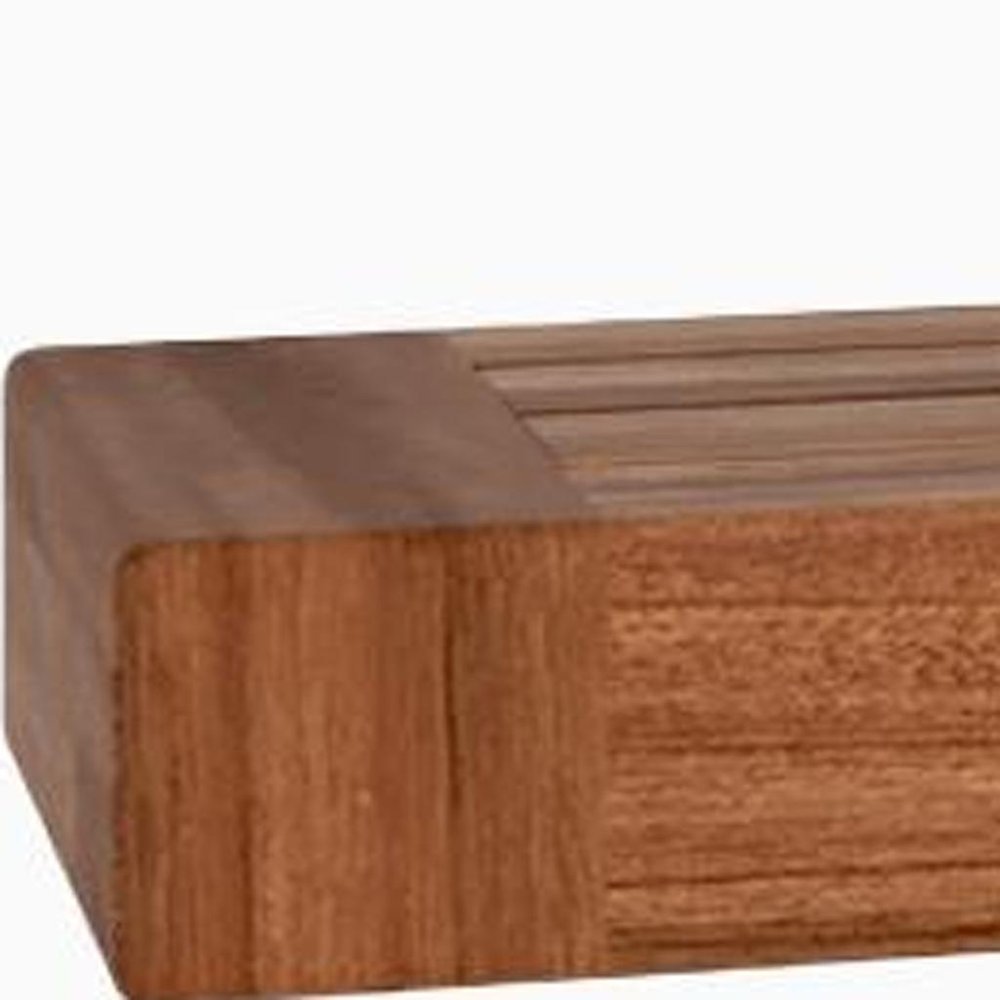 36" Brown Solid Wood Wall Mounted Floating Shelf HomeRoots