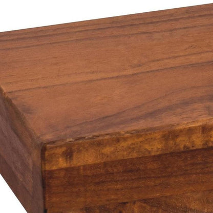 12" Brown Solid Wood Wall Mounted Floating Shelf HomeRoots