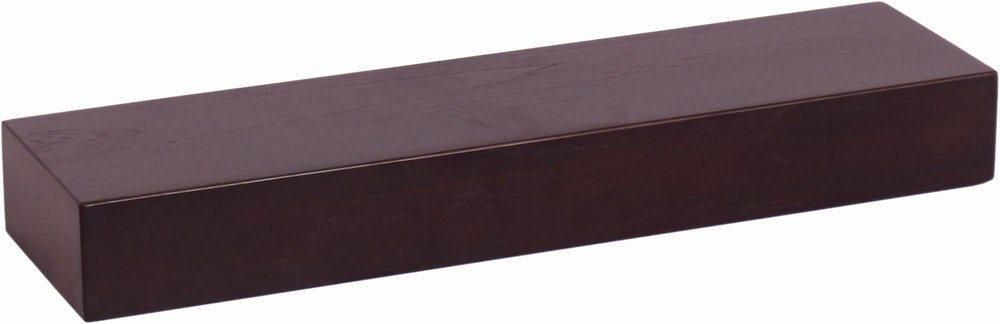 12" Espresso Solid Wood Wall Mounted Floating Shelf HomeRoots