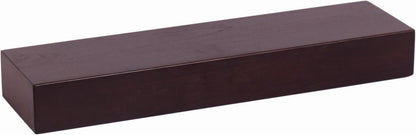 12" Espresso Solid Wood Wall Mounted Floating Shelf HomeRoots