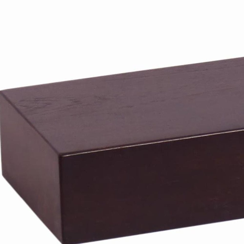 12" Espresso Solid Wood Wall Mounted Floating Shelf — view 29