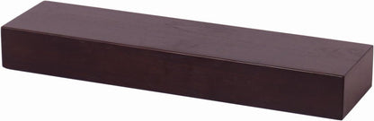 12" Espresso Solid Wood Wall Mounted Floating Shelf HomeRoots
