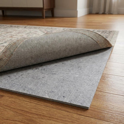 9' x 12' Gray And Black Non Slip Rug Pad HomeRoots