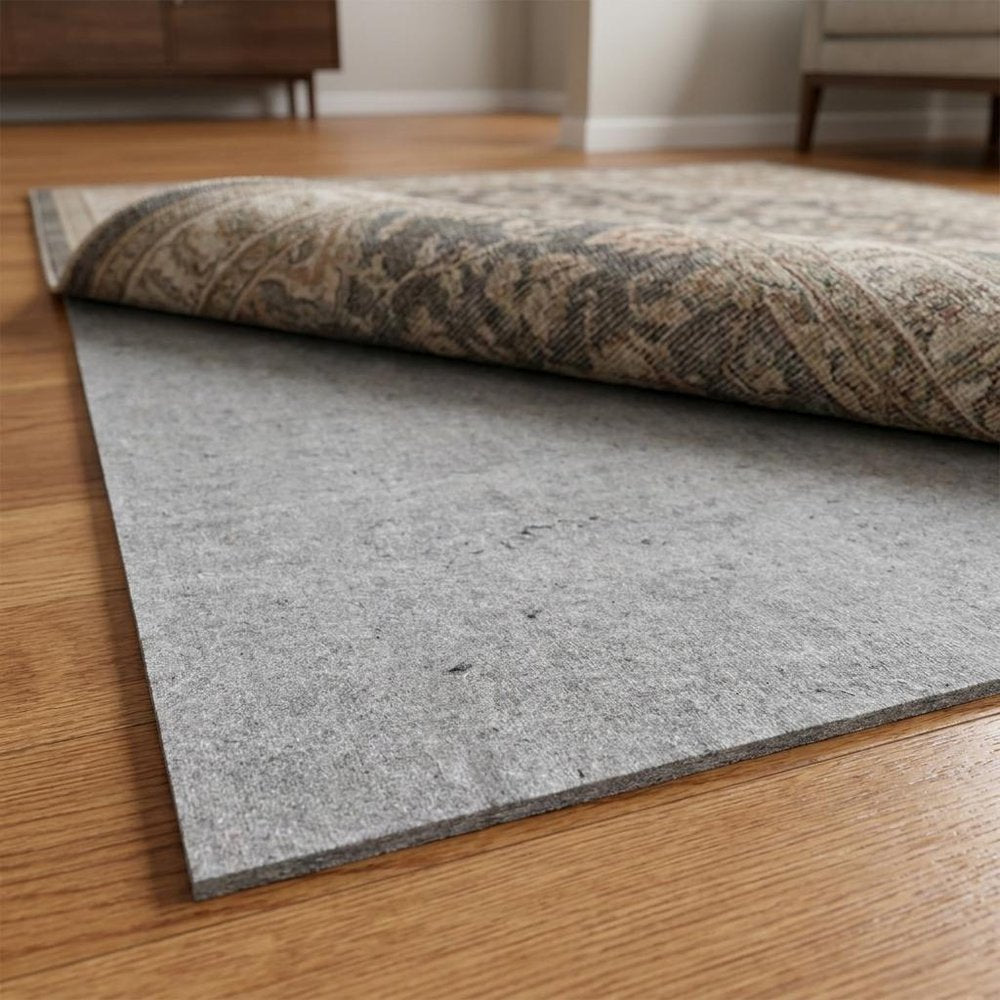 8' X 11' Gray And Black Non Slip Rug Pad HomeRoots