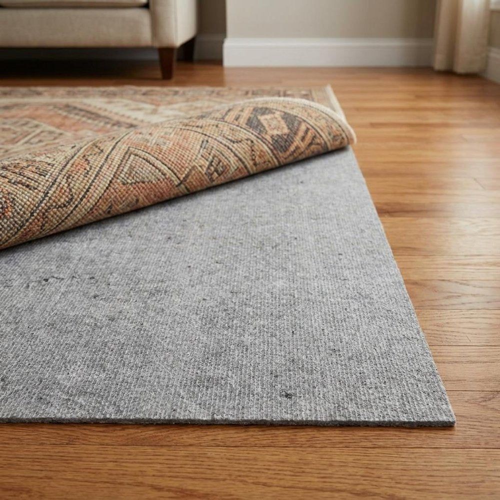 2' X 12' Gray And Black Non Slip Rug Pad HomeRoots