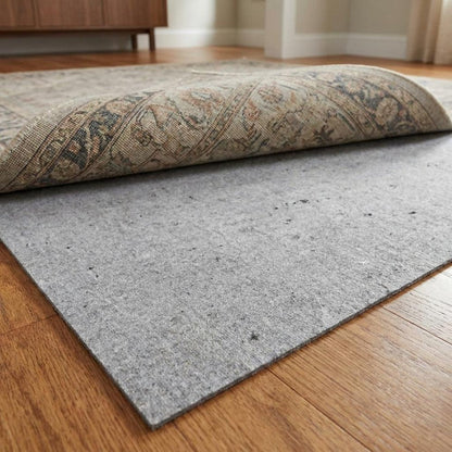 12' x 15' Gray And Black Non Slip Rug Pad HomeRoots