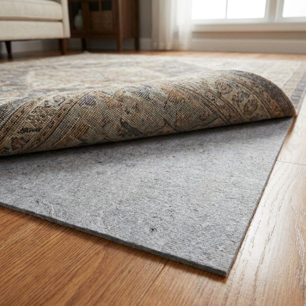 8' x 10' Gray And Black Non Slip Rug Pad HomeRoots