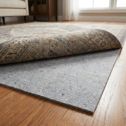 8' x 10' Gray And Black Non Slip Rug Pad HomeRoots