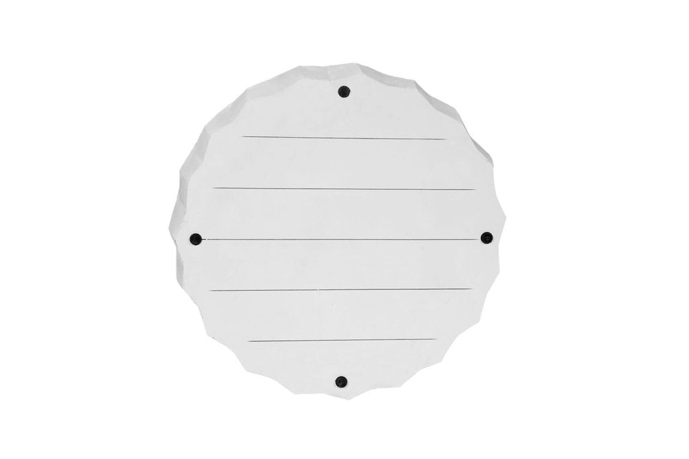 30" White Solid Wood Round Distressed Drum Coffee Table HomeRoots