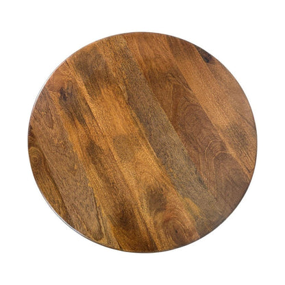 30" Chestnut Solid Wood Round Drum Coffee Table HomeRoots