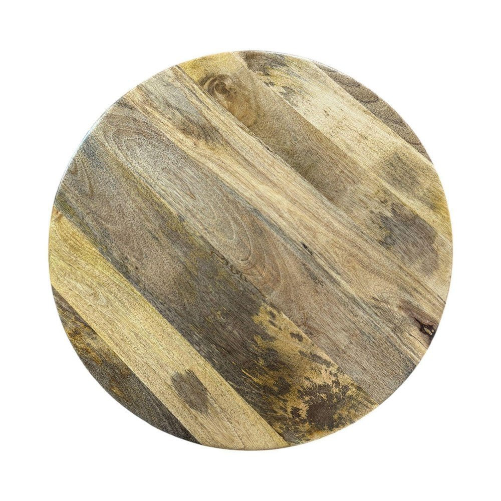 30" Chestnut Solid Wood Round Drum Coffee Table HomeRoots