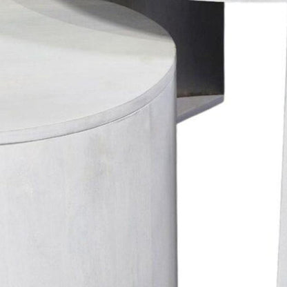 Set Of Two White Solid Wood Round Solid Nested Coffee Tables HomeRoots