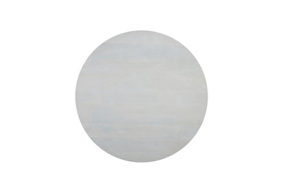 30" White Solid Wood Round Drum Coffee Table HomeRoots