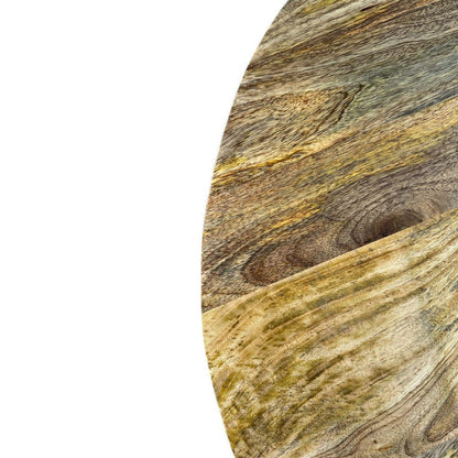 36" Natural Solid Wood Round Drum Coffee Table HomeRoots