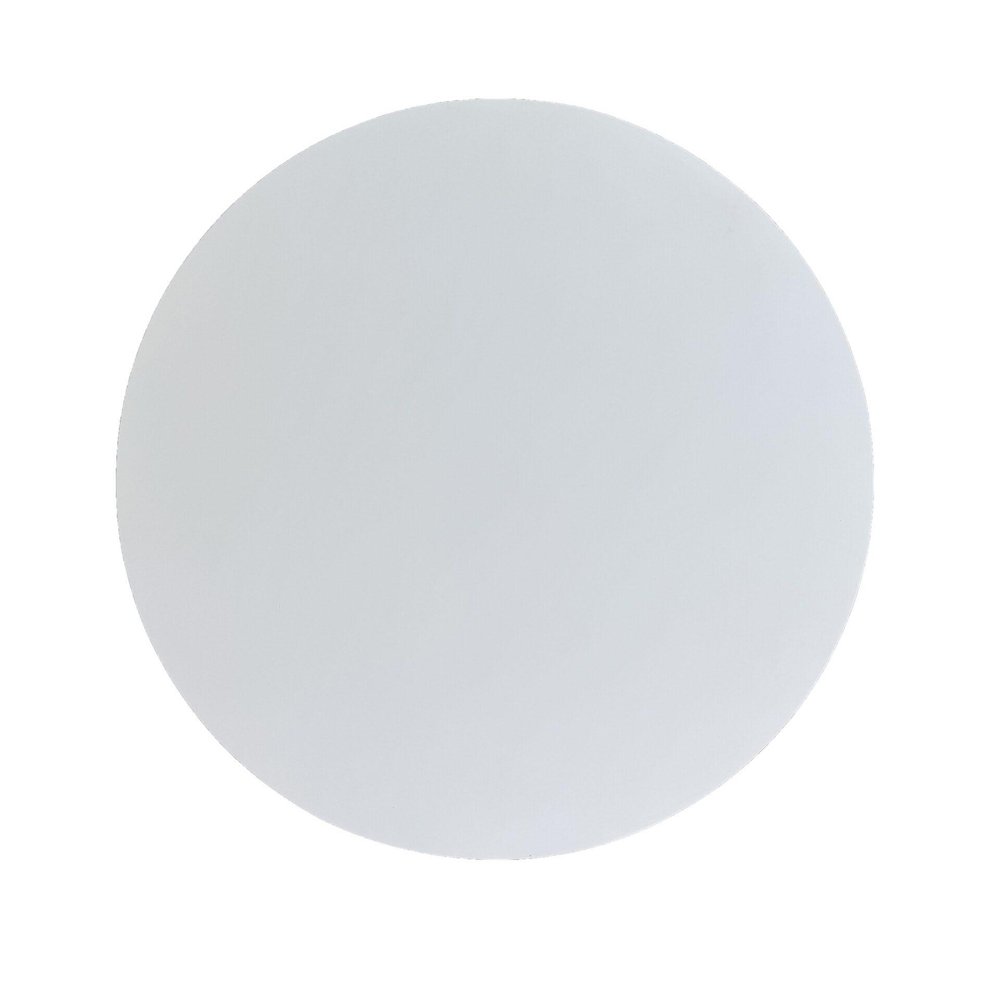 36" White Solid Wood Round Drum Coffee Table — view 5
