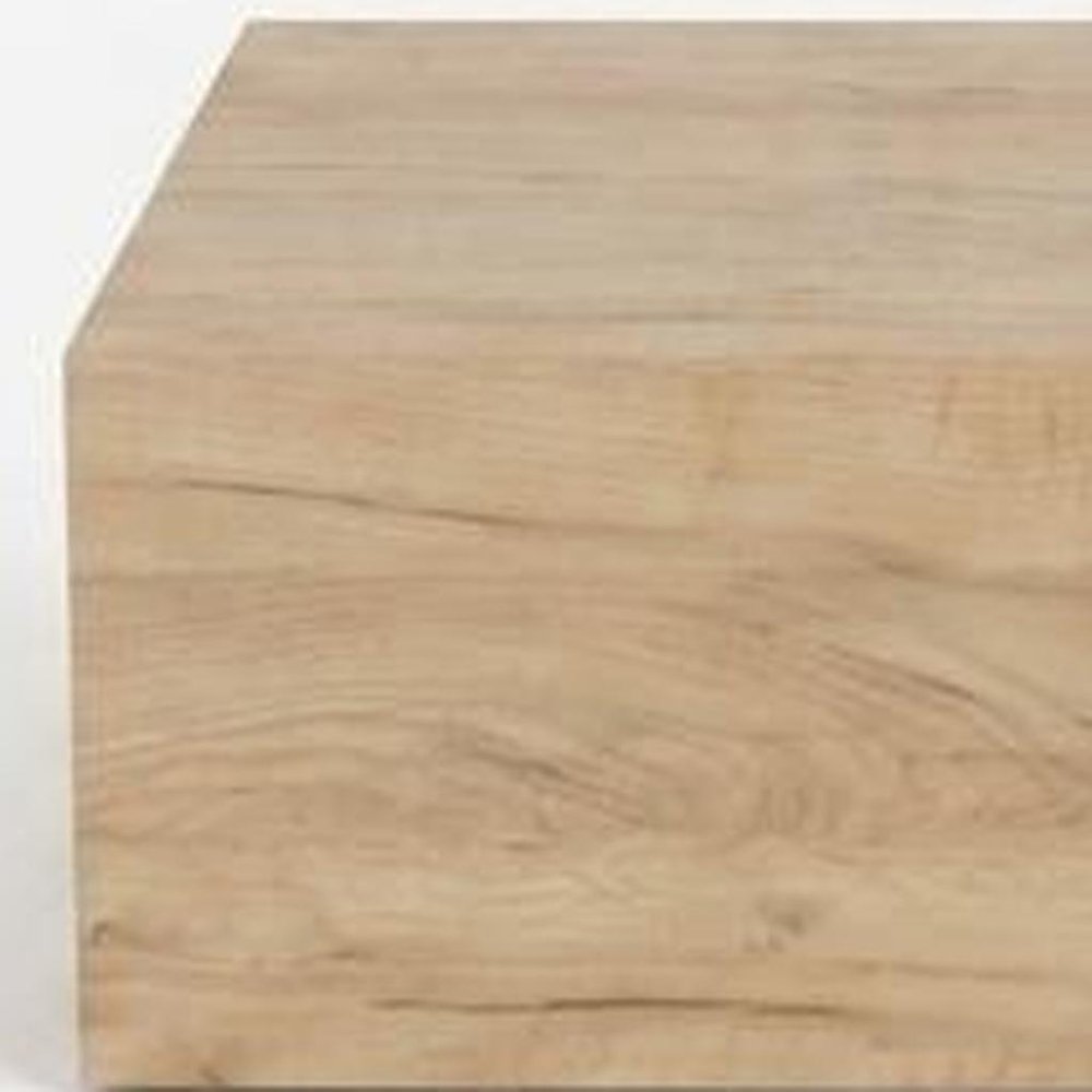 Set of Two 16" Oak Wood One Drawer Floating Nightstand — view 4