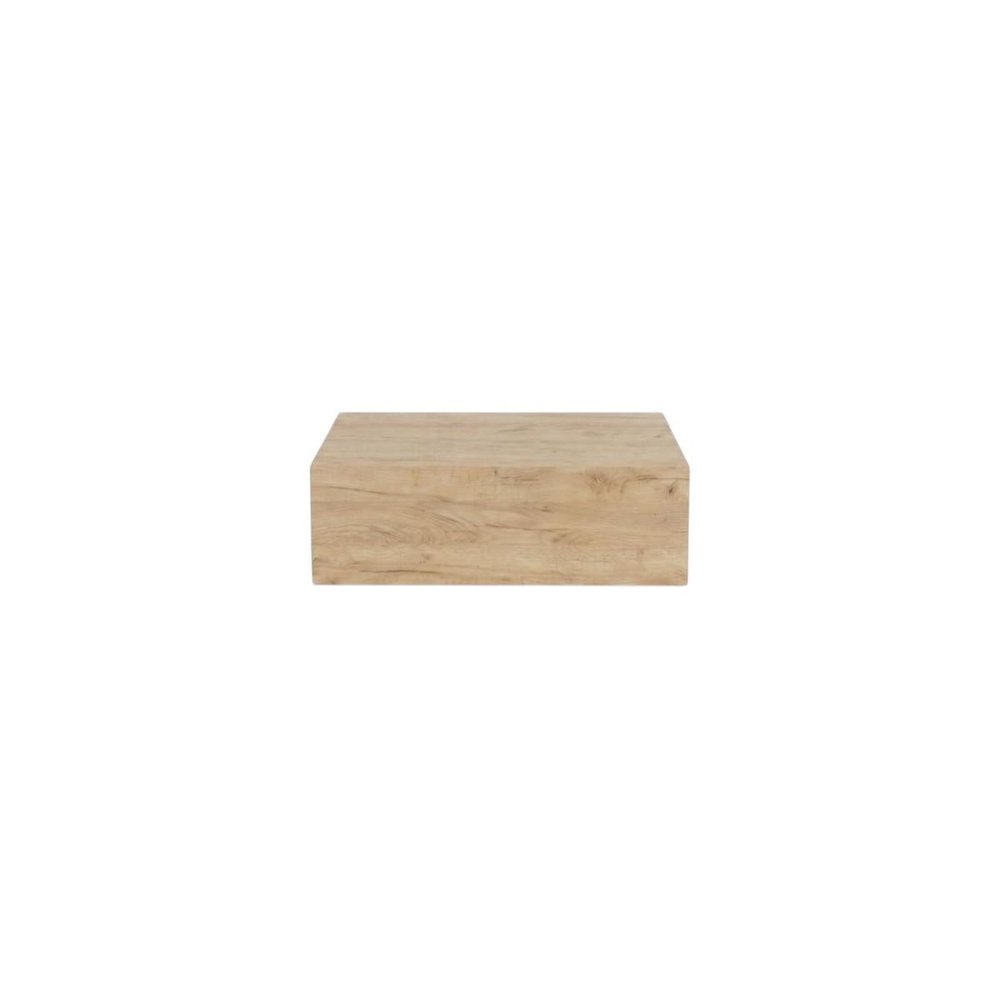 Set of Two 16" Oak Wood One Drawer Floating Nightstand HomeRoots