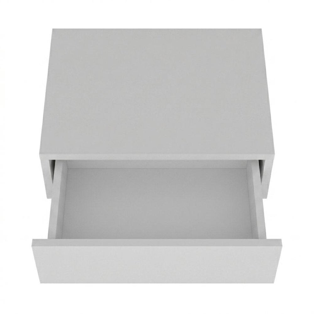 Set of Two 16" Oak Wood One Drawer Floating Nightstand — view 15