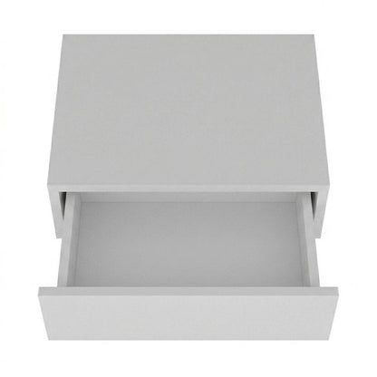 Set of Two 16" Oak Wood One Drawer Floating Nightstand HomeRoots