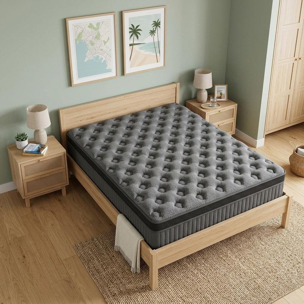12" King Lumbar Support Memory Foam Hybrid Mattress HomeRoots