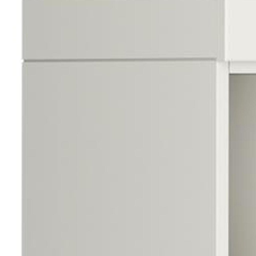 72" Off White Solid Wood Adjustable Six Tier Library Bookcase with Two Doors HomeRoots