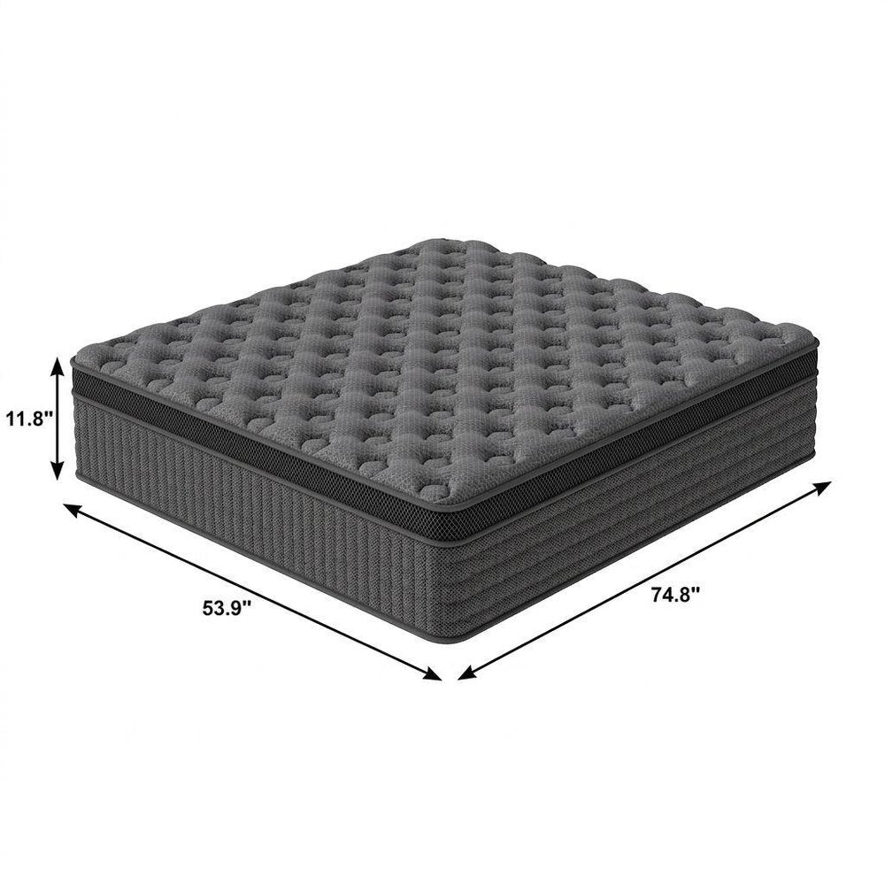 12" Full Double Lumbar Support Memory Foam Hybrid Mattress — view 9