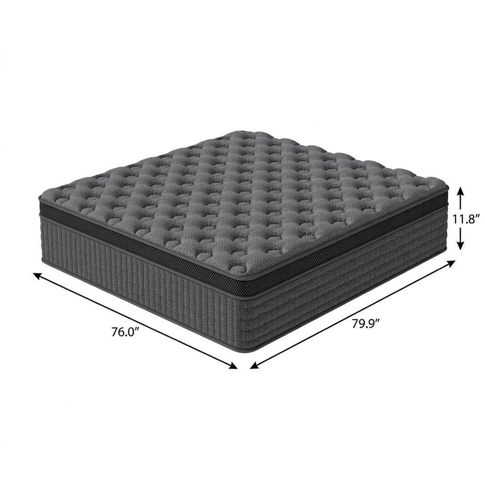 12" King Lumbar Support Memory Foam Hybrid Mattress — view 14